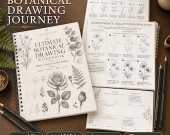Botanical Drawing Workbook, Flower Leaf Sketching Lessons (PDF)
