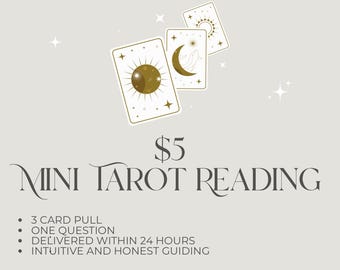 Mini lectura de tarot / 3 cartas / Lectura de una pregunta