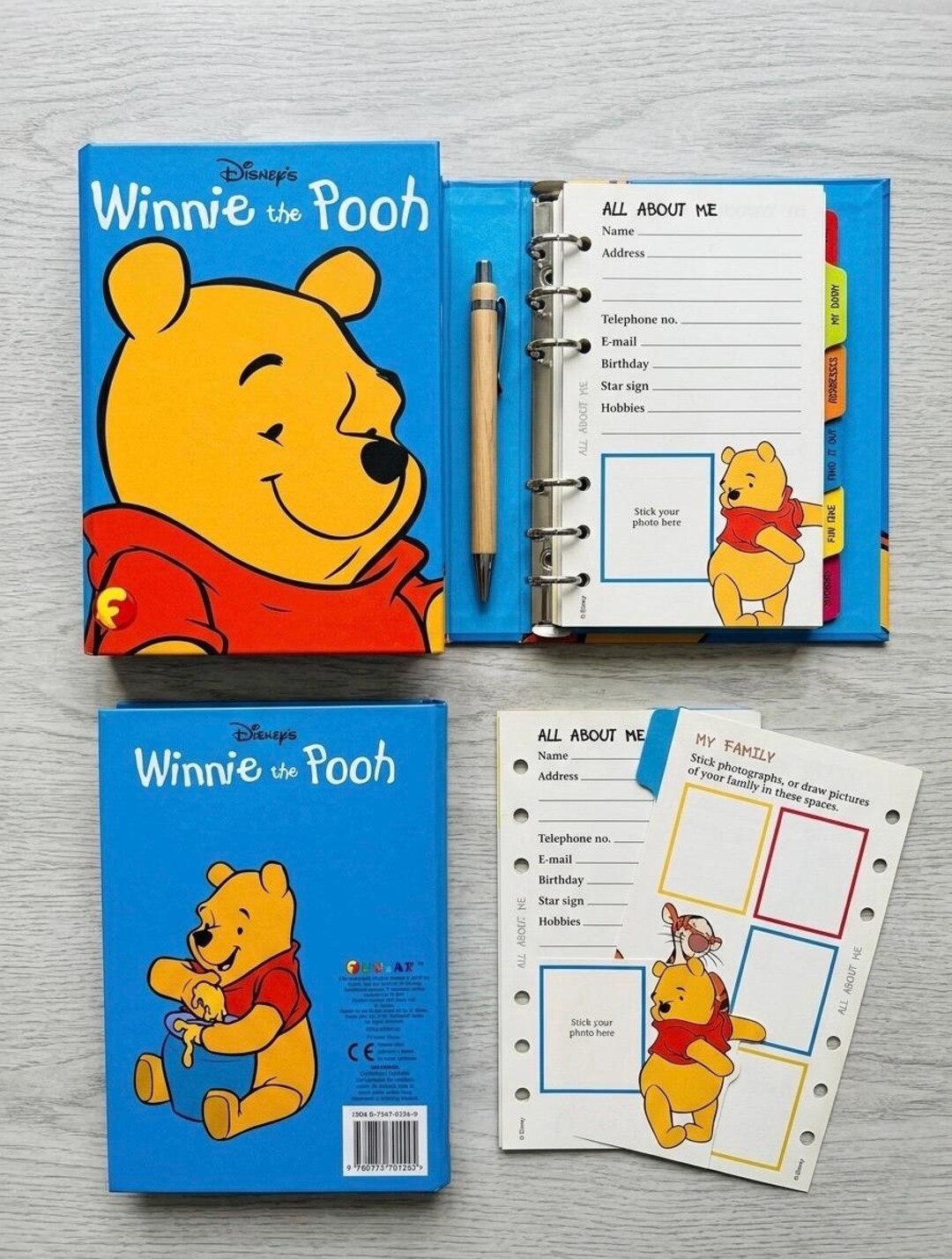 Vintage 1999 Disney Winnie the Pooh Funfax Organizer - Rare Collectible ...