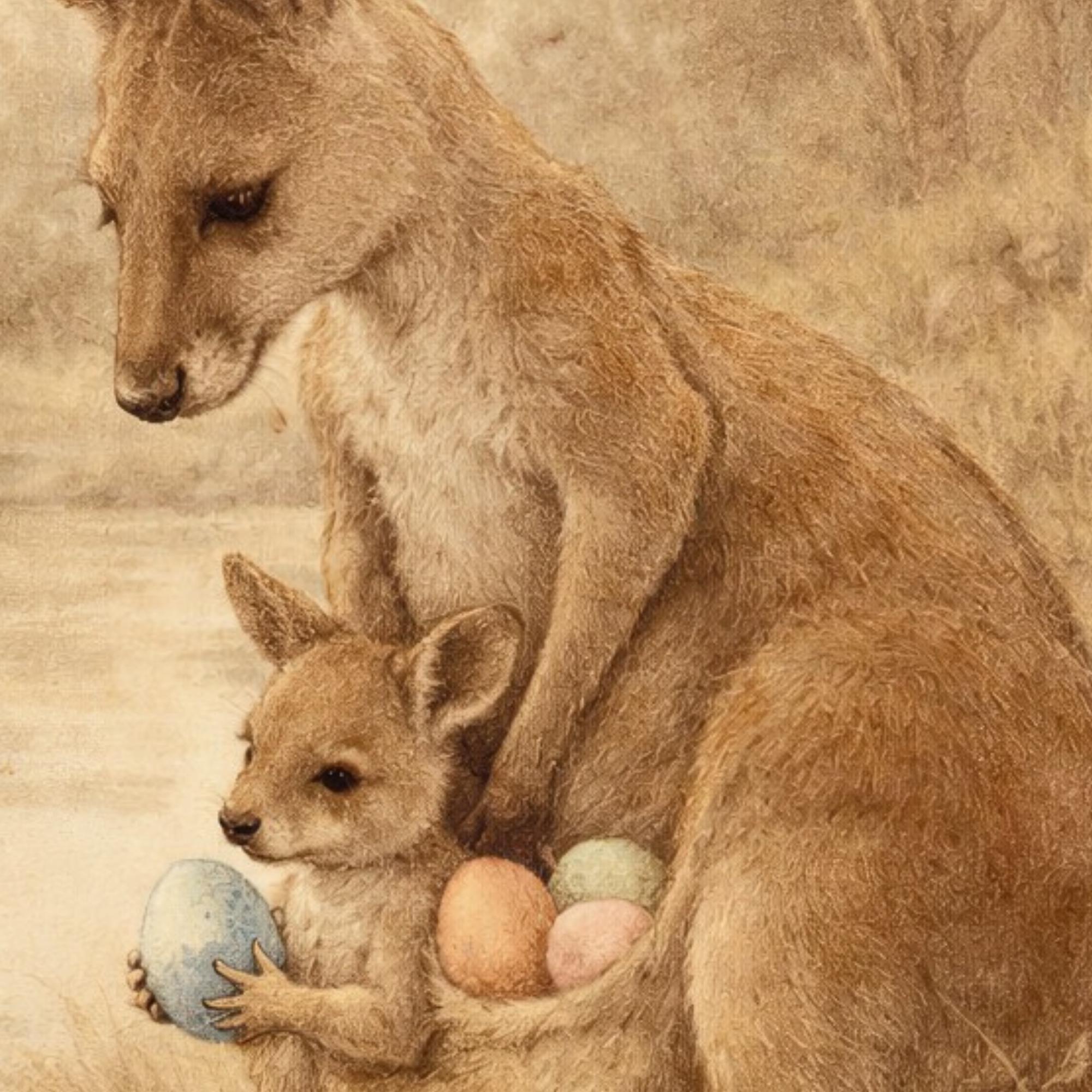 Printable Easter Card, Kangaroo Easter Card, Australian Easter Card ...