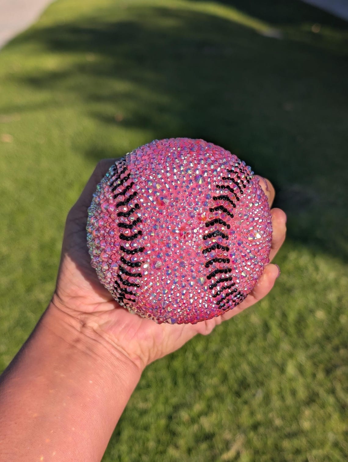 Pink Rhinestone Softball - Etsy