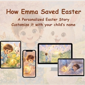 Personalized Easter Story for Kids | Easter Egg Hunt Adventure | Your Child Helps the Easter Bunny | Custom Easter Book | Easter Basket Gift