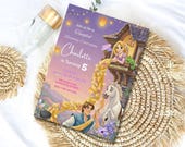 Rapunzel Birthday Invitation Template, Tangled Princess Party Invite, Editable Canva Invitation, Girl Princess Birthday Invite