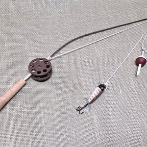 Fishing Pole Decor Brown Pole and Reel Bobber and Lure -  Canada
