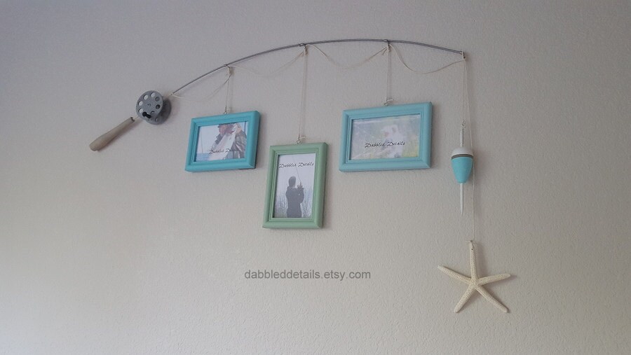 Fishing Pole Picture Frame Silver 3 4 In X 6 Fishing Pole Picture Frame Silver 3 4 In X 6 Frames Caribbean Seaglass Spa Blue