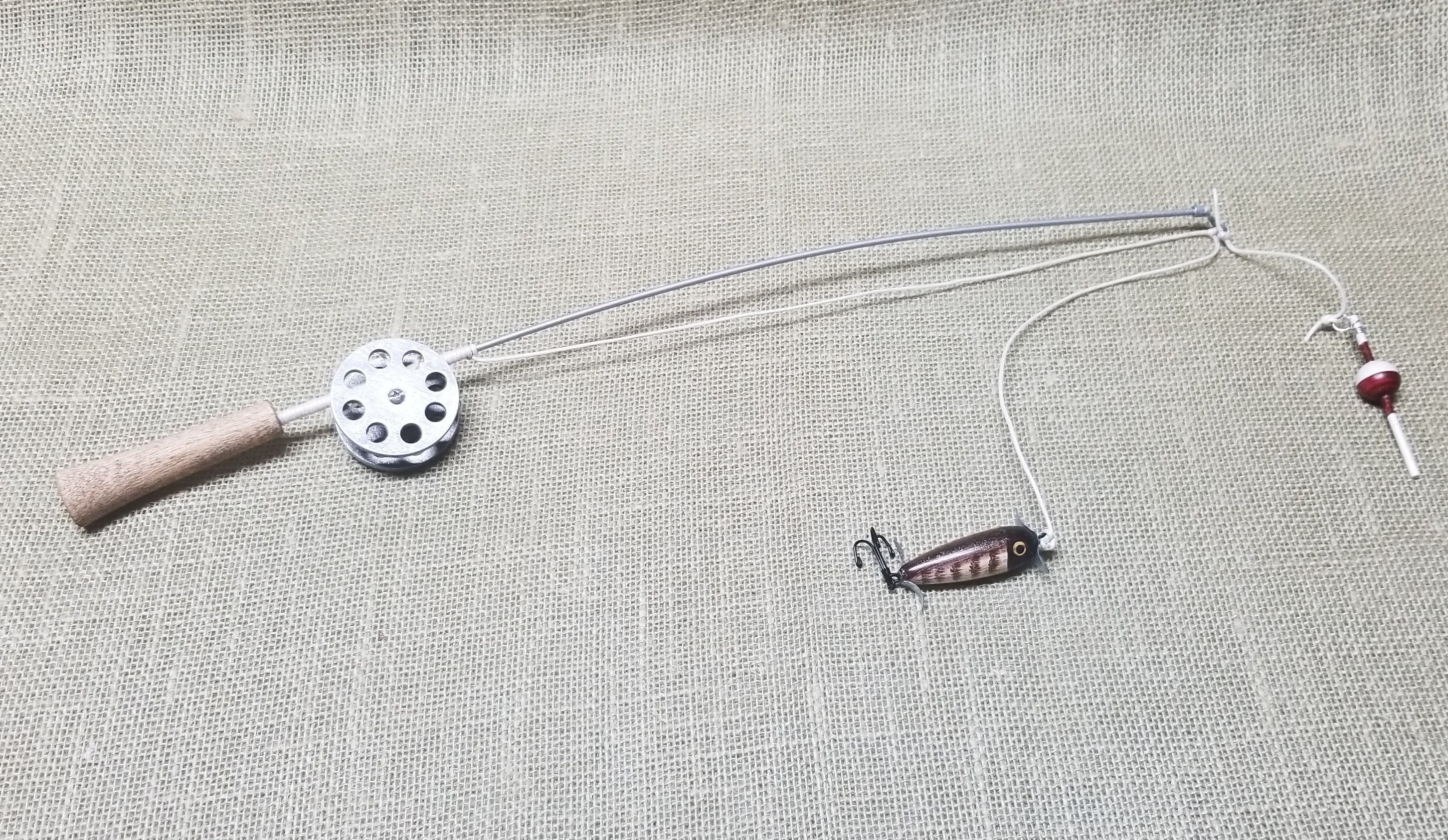 Fishing Pole Decor Silver Pole And Reel Bobber And Lure
