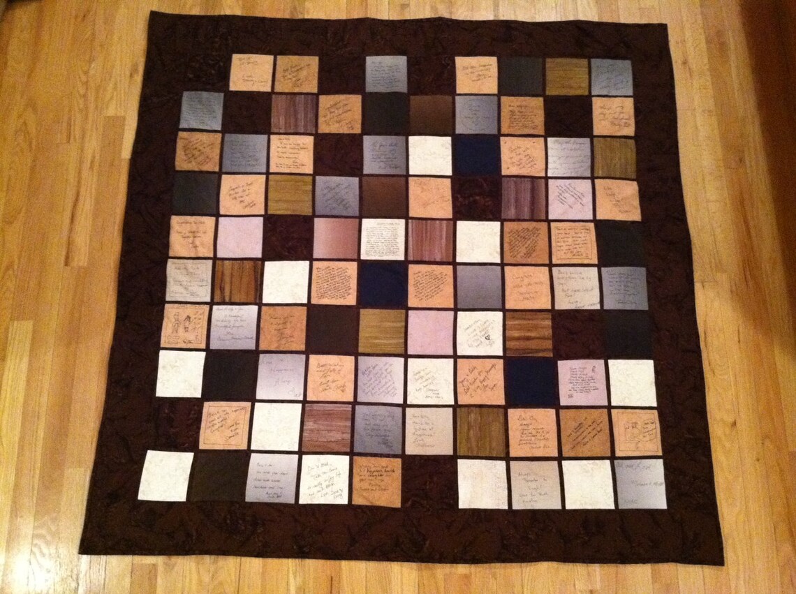 Wedding Signature Guest Book Quilt, Custom Made Etsy