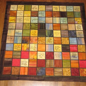 Wedding signature guest book quilt, custom made