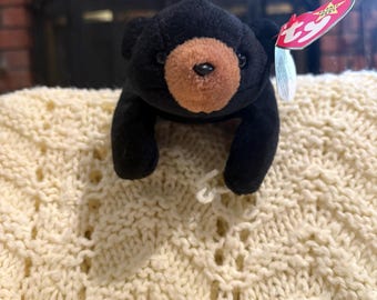 Peluche Ty Beanie Baby vintage – Blackie, 15 de julio de 1994 – Excelente estado – Perfecto para terrarios de reptiles