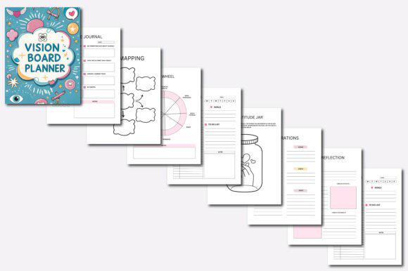 2026 Vision Board Planner Canva Template - KDP Interior Ready to Upload ...