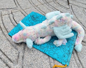 Peluche dragon arc-en-ciel Jellycat | Dragon volant mignon et doux | Cadeau apaisant de 50 cm