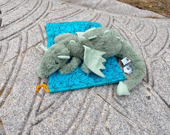 Peluche dragon azur Jellycat | Dragon volant mignon et doux | Cadeau apaisant 50 cm/70 cm