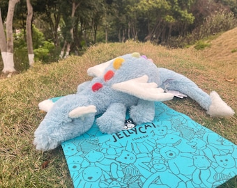 Peluche dragon céleste Jellycat | Dragon volant mignon et doux | Cadeau apaisant 50 cm/70 cm