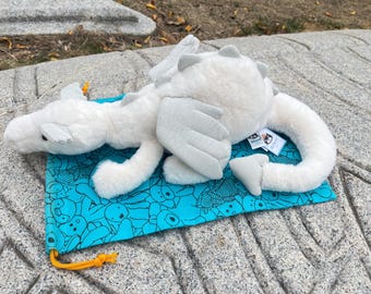 Peluche dragon des neiges Jellycat | Dragon volant mignon et doux | Cadeau apaisant 50 cm/70 cm