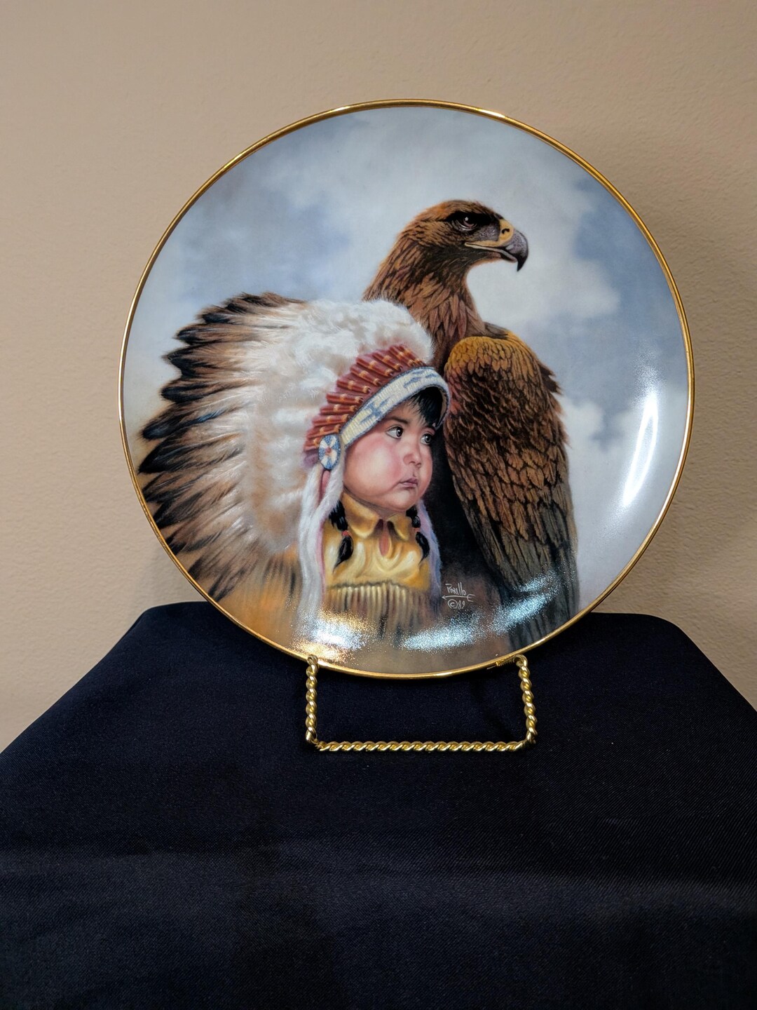 Native American Child on Plate Beautiful - Etsy