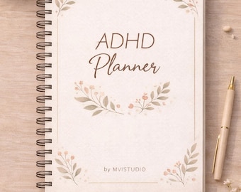 ADHD Daily Planner: Focus Organizer for Neurodivergent Adults, Minimalist Productivity System