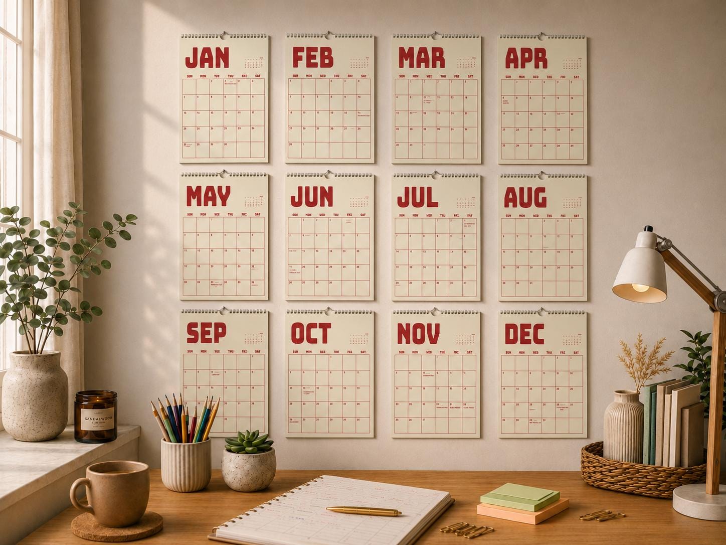 1984 Calendar - Etsy Canada