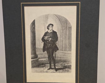 Vintage RSC Shakespeare Prints - Set of 6 Unframed Historical Theatre Actors, Henry Irving, Sarah Bernhardt, Edmund Kean, Richard Burbadge