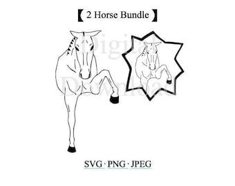 Horse SVG Cut File, Fancy Horse Cut File Cricut, Hunter Horse PNG, Wild Horse JPEG, Horse Image File, Horse Digital Art Clipart Vector Svg