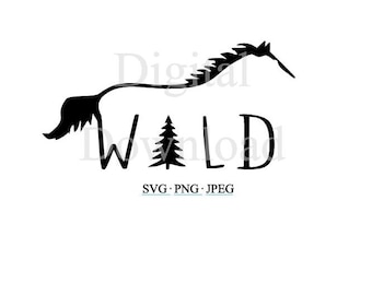 Horse Running SVG, Wild Horse Silhouette Svg, Running Horse Cut File Cricut, Wild Running Horse PNG JPEG Clip Art Clipart Vector Digital Art