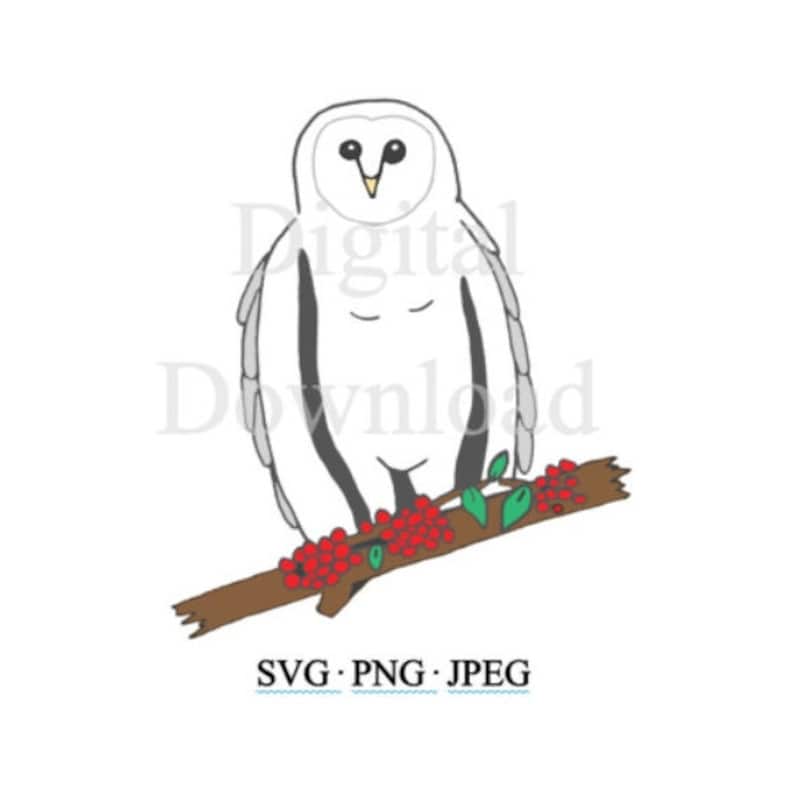 Snowy Owl SVG Snowy Owl Cut File Cricut Owl on Branch PNG Etsy UK