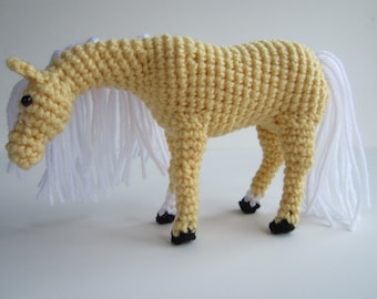 PDF Crochet Horse Pattern - Crochet Animal Amigurumi, Horse Plushie, DIY Horse Crochet Pattern, Horse Stuffed Animal, DIY Horse Toy