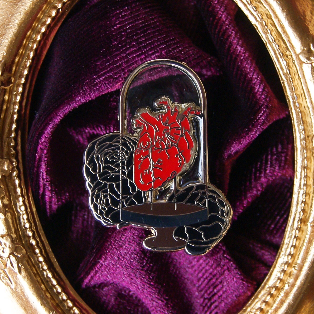 Anatomical Heart Enamel Pin From the Gothic Enamel Pins Collection - Etsy