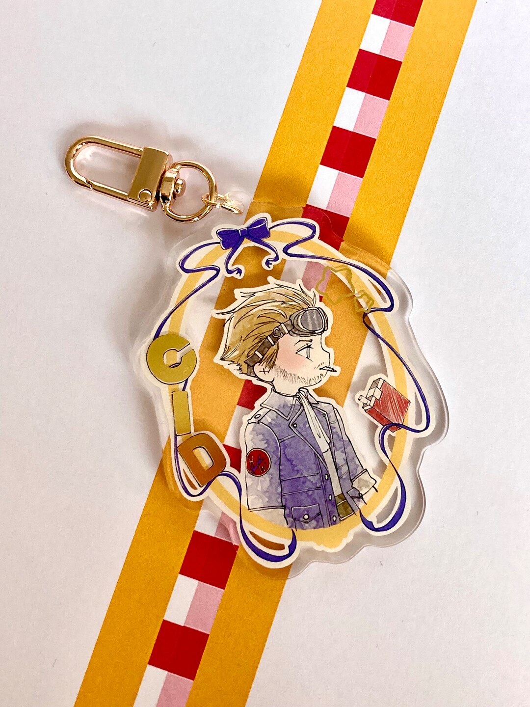 Gold Cid Highwind FFVII Rebirth Keychain Charm - Etsy