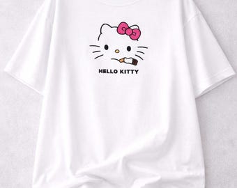 Camiseta bordada de Hello Kitty