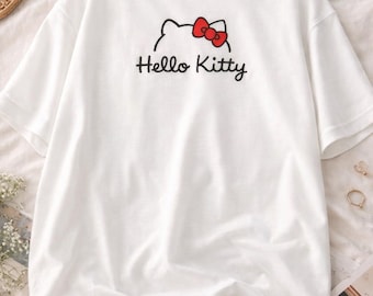 Maglietta ricamata Hello Kitty