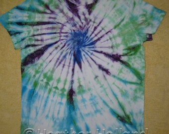Tie Dyed Size 14 Unisex Fashion Summer Weight T-shirt - Cotton TDC085