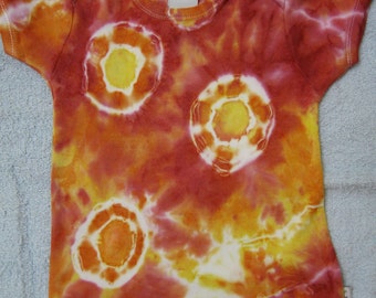 Tie Dye T-Shirt Baby Size 0 100% Cotton Yellow Orange and Red TDC014