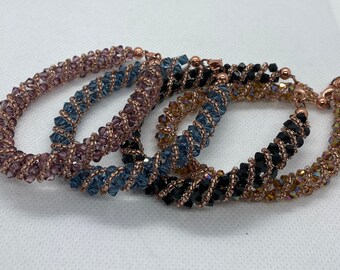 Pulseiras com contas de cristal Swarovski | Pulseira Bling | Alta Moda | Pulseira de Natal | Acessório Diva | Diva Bling Bling