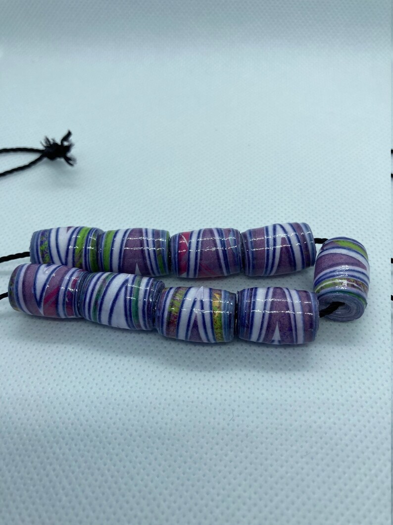 Paper Beads Handmade Loose Beads Jewelry Making DIY Etsy