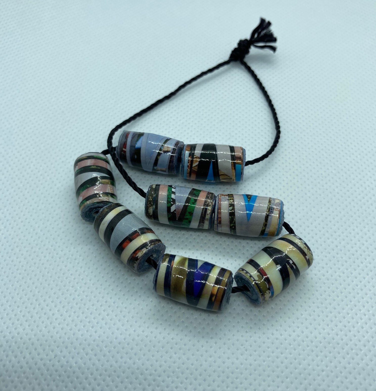 Paper Beads Handmade Loose Beads Jewelry Making DIY Craft Beads Lot of