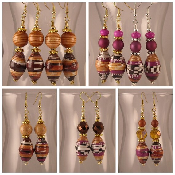 Hand-Rolled Paper Bead Earrings – The Village of Hope Shop