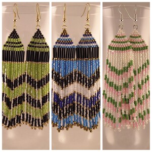 Fringe Beaded Earrings Chandelier Earrings