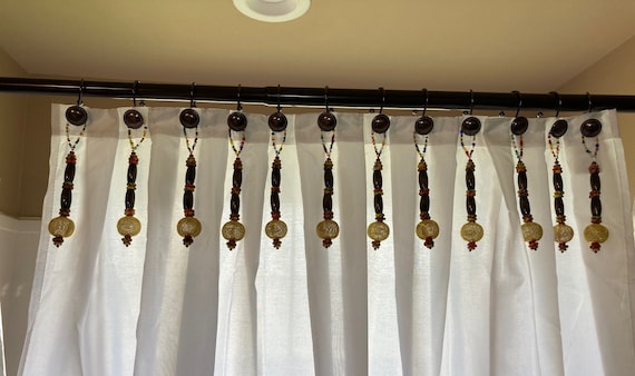 Beaded Shower Curtain Bling Hook Accessory Decorative Shower