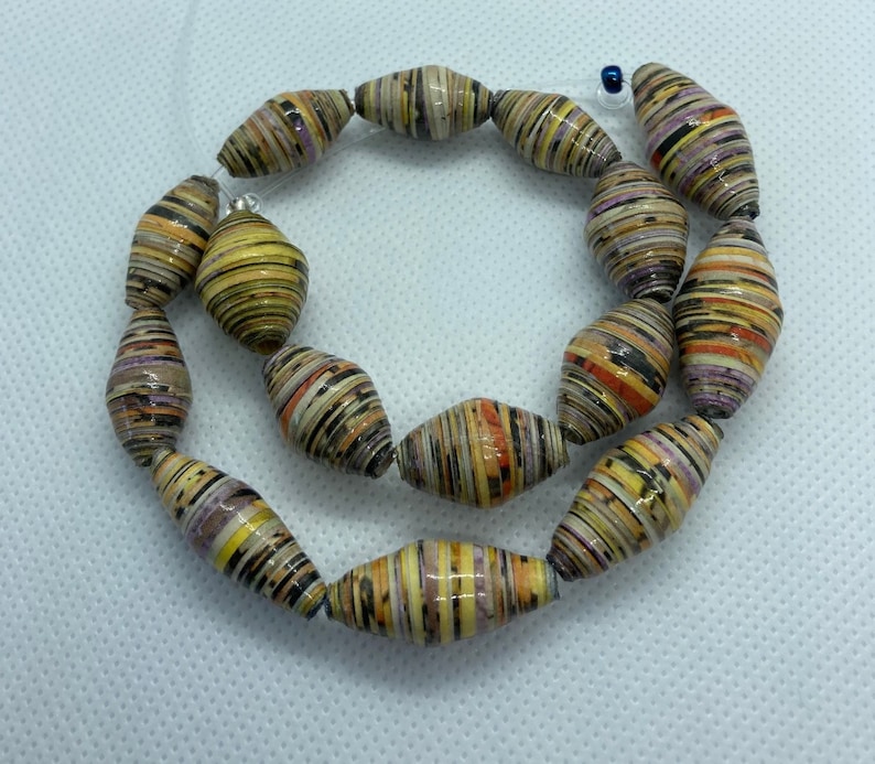 Paper Beads Handmade Loose Beads Jewelry Making DIY Etsy