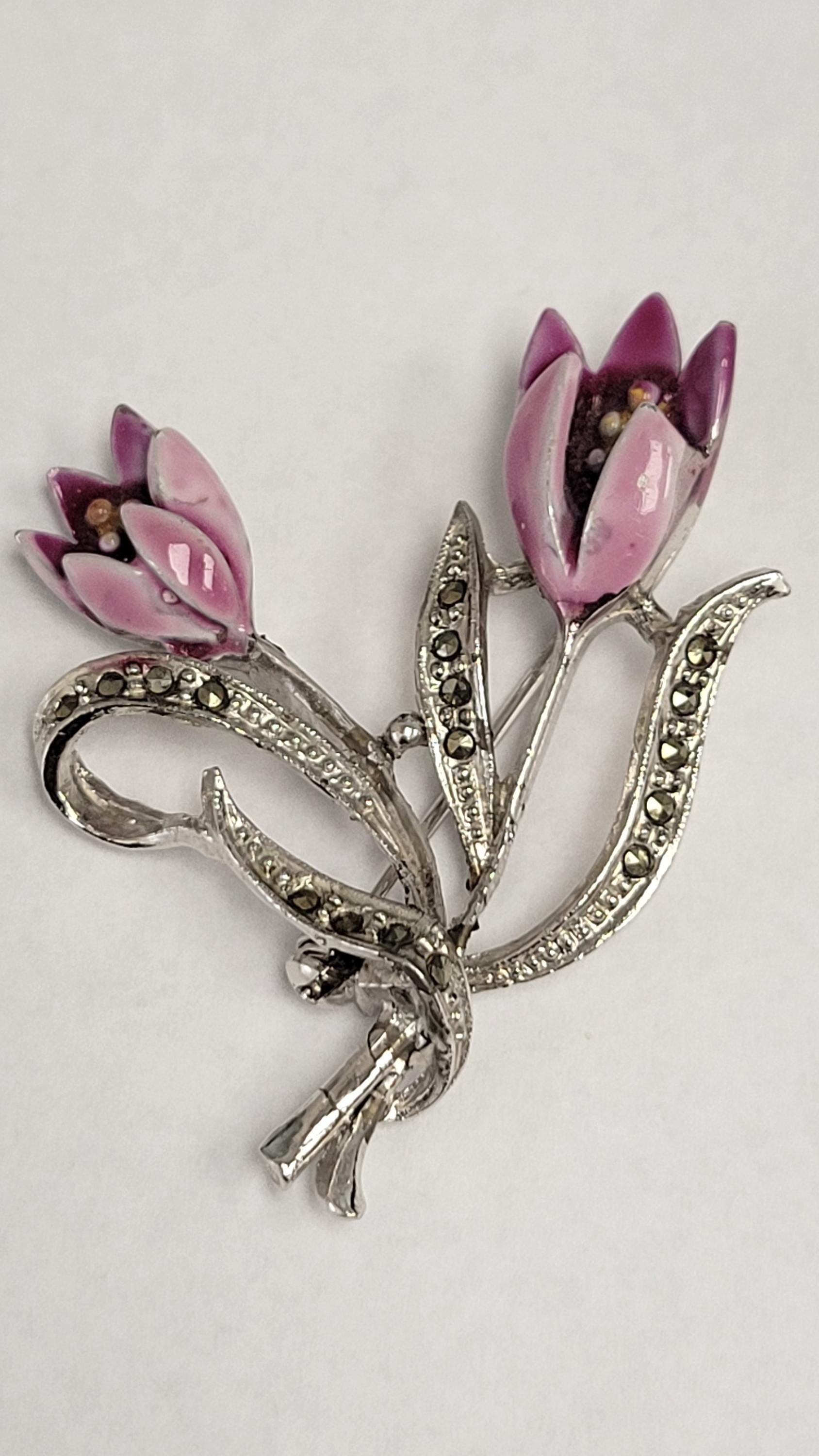 Vintage Brooch Tulip - Etsy Canada