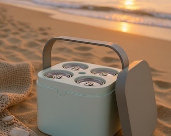 Freezable 4-Can Cooler | Portable Mini Drink Chiller