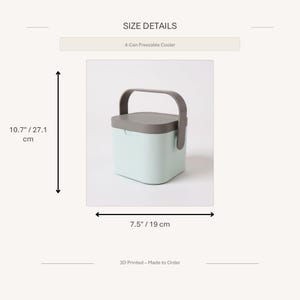 Nevera portátil para 4 latas con capacidad de congelación / Mini enfriador de bebidas portátil imagen 7