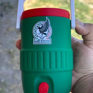 Mexico Inspired Soccer Koozie, 3D Printed Can Cooler, Fútbol Fan Gift image 1