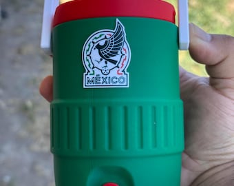 Mexico Inspired Soccer Koozie, 3D Printed Can Cooler, Fútbol Fan Gift