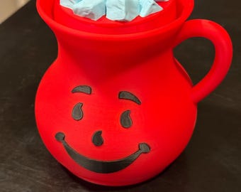 Funny Red Pitcher Koozie, 12oz Can Cooler, Summer BBQ Drink Holder, Fruit Punch Party Cup, 3D Printed Gift