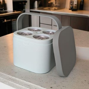 Nevera portátil para 4 latas con capacidad de congelación / Mini enfriador de bebidas portátil imagen 5