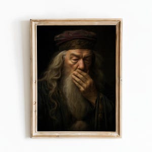 Funny Bathroom Wall Art Grumpy Wizard Toilet Poster, Medieval Sorcerer Mage, Fantasy Decor, Humor Art Print