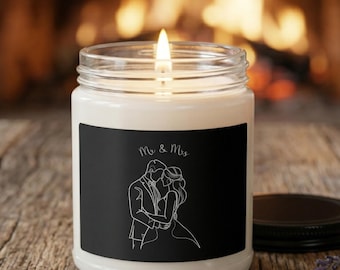 Mr and Mrs Candle Wedding Gift for Couple Engagement Gift, Bridal Shower Gift, Newlywed Present, Wedding Favors, Gift for Her