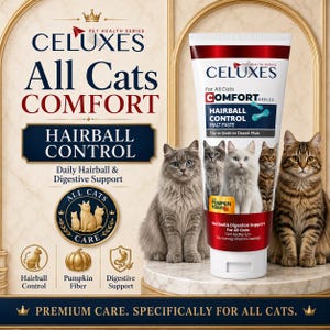 Pâte de malt anti-boules de poils pour chats, soutien digestif en fibres de citrouille, 100 g Celux