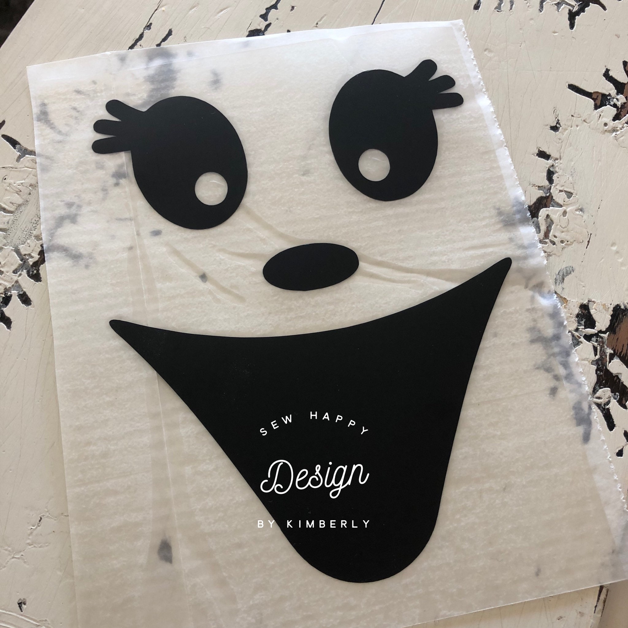 Ghost Face Iron on Appliqué Patch Etsy